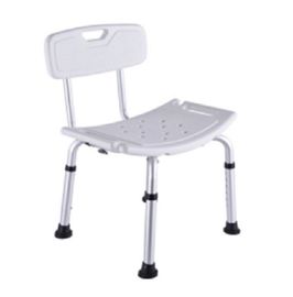 Aleación de aluminio ajustable de la altura blanca de la silla de baño del hospital Matte Finish