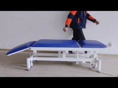 Cama de examen eléctrico de acero al carbono cama médica hidráulica azul