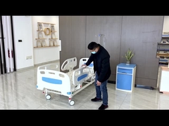 Cama de hospital eléctrica ajustable azul Cama de hospital de cinco funciones