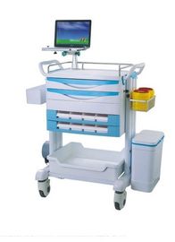Carretilla médica del hospital durable del ABS para la emergencia con el carro médico multifuncional de las piezas opcionales