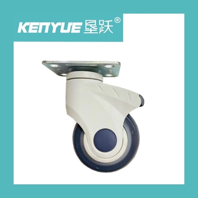comprar Rueda universal especial de 4 pulgadas del hospital blanco y negro con el eslabón giratorio del freno Fabricación en línea