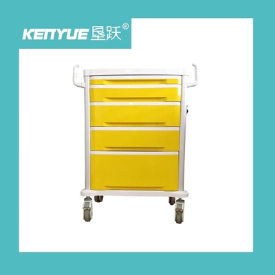comprar Carro médico móvil de la carretilla del hospital con amarillo del marco de la aleación de aluminio Fabricación en línea