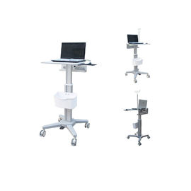 comprar Móvil médico del hospital de la carretilla del ordenador de la columna de aluminio que guarda rondas con la batería Fabricación en línea