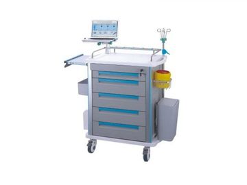 comprar Carretilla médica con las ruedas centrales del mudo de la cerradura del compartimiento diverso del carro Fabricación en línea