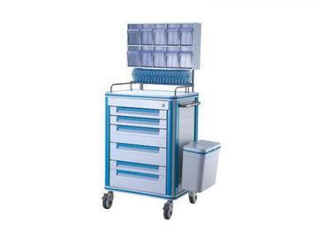comprar Carro médico del empuje de la anestesia plástica con el marco mudo 630*470*1500m m de la aleación de aluminio de la rueda Fabricación en línea