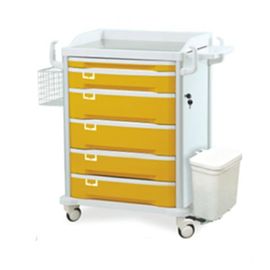 comprar Carro médico de la carretilla del ABS móvil amarillo de la medicación de la preparación de ICU Fabricación en línea