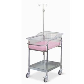 comprar Acero inoxidable del hospital del pesebre de alta resistencia del bebé con la cama de bebé del hospital del colchón del soporte de la infusión Fabricación en línea