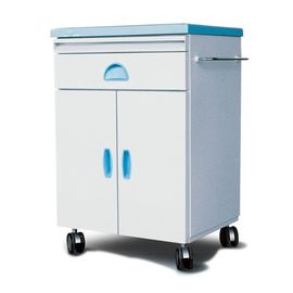comprar Mesita de noche azul del hospital con cuatro ruedas para el uso del hospital Fabricación en línea