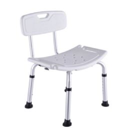 comprar Aleación de aluminio ajustable de la altura blanca de la silla de baño del hospital Matte Finish Fabricación en línea