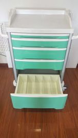 comprar Color verde de los instrumentos de la carretilla de la emergencia del ABS del marco de la aleación de aluminio con el carro de centro de la entrega de la droga de la cerradura Fabricación en línea