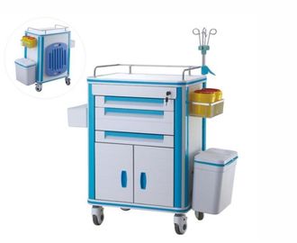 comprar Carro médico de la carretilla de la entrega de la droga con el tablero del CPR, carretilla del hospital de la anestesia con IV poste Fabricación en línea