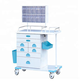 comprar Equipo multiusos desmontable de la carretilla de la anestesia con la carretilla silenciosa de la preparación médica de la rueda Fabricación en línea