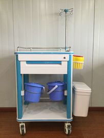 comprar Carro médico multifuncional del carro médico del hospital del ABS con dos el cubo de la basura e IV poste Fabricación en línea