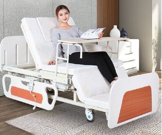 comprar Cama eléctrica giratoria ajustable del oficio de enfermera del hospital de la parte posterior médica de la cama para el hogar en blanco Fabricación en línea