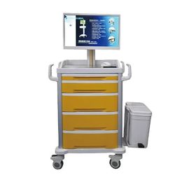 comprar Todos en 1 carretilla médica móvil del puesto de trabajo del ordenador portátil del ordenador del hospital móvil del carro del ordenador Fabricación en línea