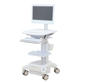 comprar Puesto de trabajo todo del hospital del ABS en una carretilla del carro del ordenador con la rueda muda del echador Fabricación en línea