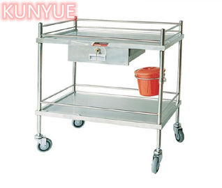 comprar Carro médico de la carretilla de la herramienta de Surgic del instrumento del tratamiento con un acero inoxidable de los cajones Fabricación en línea