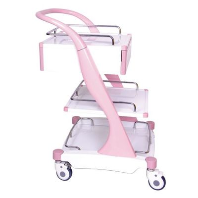 comprar Rosa del capítulo de aleación de aluminio del ABS tres capas de la carretilla del tratamiento hospitalario Fabricación en línea