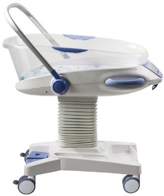comprar Blanco de la carretilla del bebé del hospital de la carga del control 25kg del sistema hydráulico del pesebre del bebé de la cama del niño del hospital Fabricación en línea