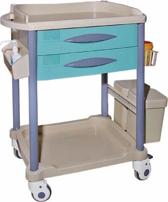 comprar Carro de acero plástico del tratamiento médico de la capa doble 930m m de la sobremesa del ABS Fabricación en línea