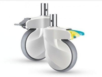 comprar Nuevo echador médico del diámetro 28 del émbolo del control de central de la rueda del echador de la cama 5inch con el freno Fabricación en línea
