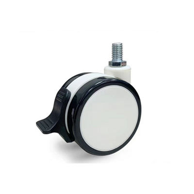 comprar Ruedas médicas del echador del material M12X25MM de la PU TPR con la fijación central del freno Fabricación en línea