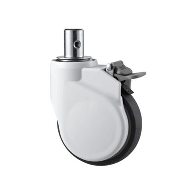 comprar Echador médico de las piezas de la cama de hospital rueda plástica muda de 5 pulgadas con la cubierta externa del ABS del freno Fabricación en línea