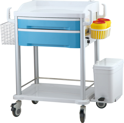 comprar Carro azul de la terapia de los muebles médicos del hospital con dos cajones Fabricación en línea