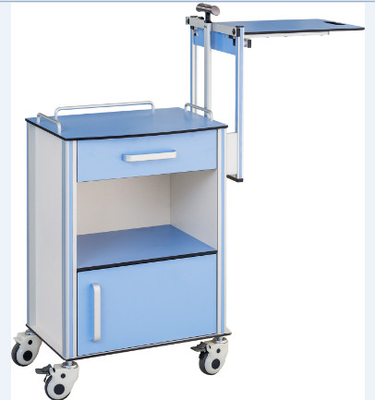 comprar Mesita de noche médica de la Anti-mordedura del color del hospital azul del panel de fibras de madera Fabricación en línea