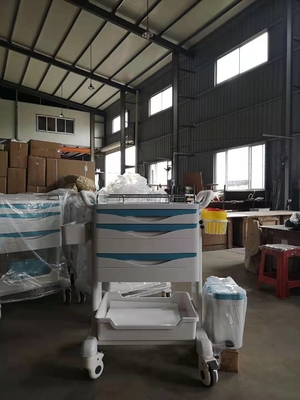 Mueble plástico de la porción del hospital de la carretilla del instrumento quirúrgico para médico