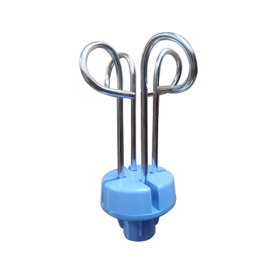 Material de plástico del metal azul y blanco del gancho del polo de la infusión del hospital