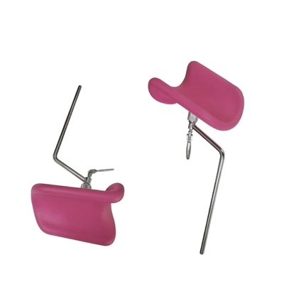 Rosa de maternidad del material de galjanoplastia del soporte de la pierna de las piezas de la cama del hospital