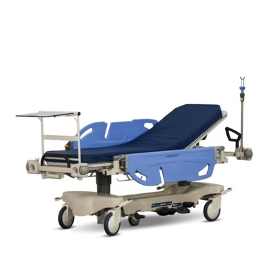 Coche hidráulico especial de la ambulancia del hospital con de las ruedas el azul del color adentro