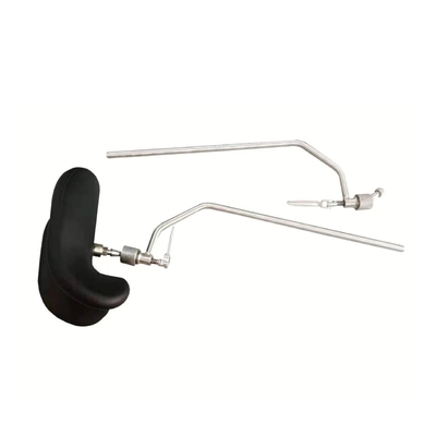Mesa de operaciones obstétrica de acero inoxidable del metal negro de la ayuda de la pierna