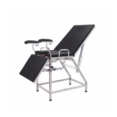 Cama ginecológica de acero inoxidable del examen de la tabla obstétrica negra simple