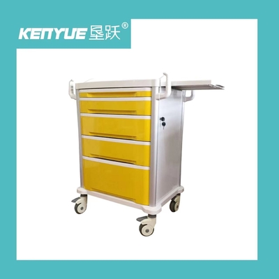 Carro médico móvil de la carretilla del hospital con amarillo del marco de la aleación de aluminio