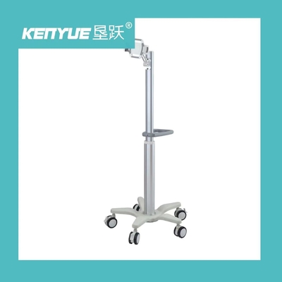 Carretilla plástica del monitor del soporte del hospital de la columna de la aleación de aluminio de la ingeniería del ABS