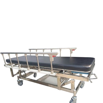 Carretilla ajustable de acero inoxidable del ensanchador de la ambulancia de la emergencia de la altura del manual