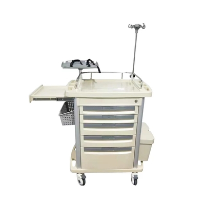 Carro médico del marco del cajón de la infusión de la función de la enfermera de la emergencia de aluminio del ABS 960m m