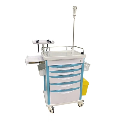 Carro médico del marco del cajón de la infusión de la función de la enfermera de la emergencia de aluminio del ABS 960m m