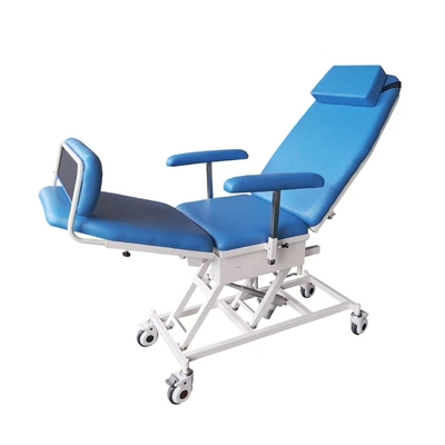 Hospital eléctrico de acero azul ajustable de la silla de la diálisis del ángulo especial