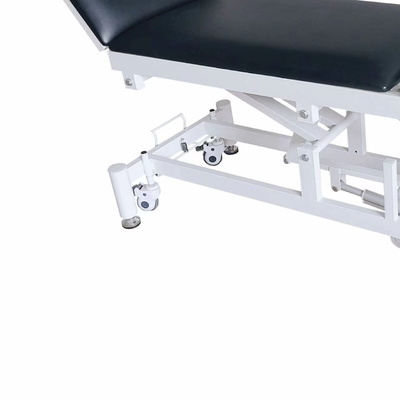 La cama material de cuero negra del examen de la PU se utiliza para el tratamiento médico del hospital