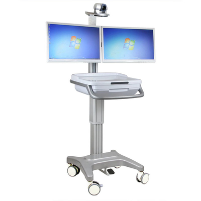Carro médico inconsútil plástico del ordenador del ABS 35Kg 460m m