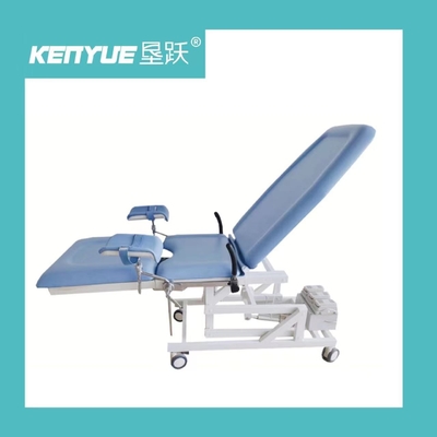 Bule Color Electric 3 Fcuntion Cama de reparto 90cm Mesa ginecológica multifunción de metal