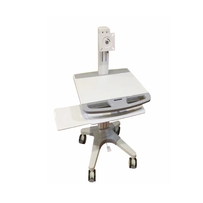 Ordenador médico rv de los muebles del hospital con blanco de cuatro ruedas