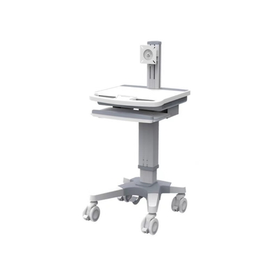 Ordenador médico rv de los muebles del hospital con blanco de cuatro ruedas