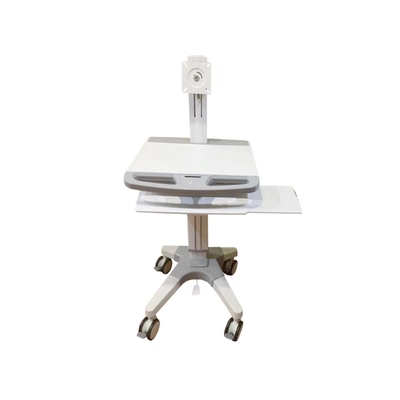 Ordenador médico rv de los muebles del hospital con blanco de cuatro ruedas