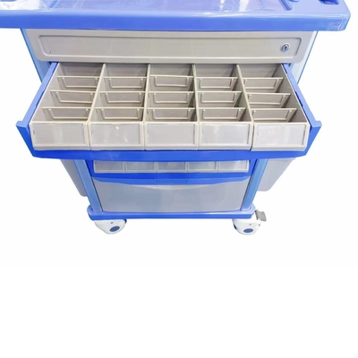 Vehículo de entrega de medicamentos para hospitales con rueda azul Vehículo de entrega de medicamentos