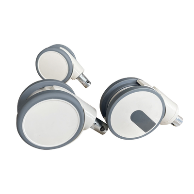 Rueda de control central de 6 pulgadas TPR + PP 32 * 50mm con accesorios médicos Rueda blanca