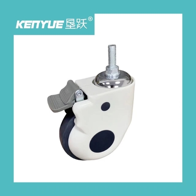 Rueda universal de 5 pulgadas con freno Blanco especial de uso médico Caster Hospital